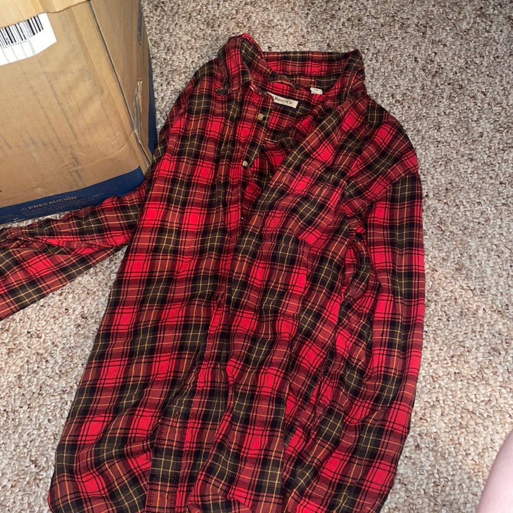 Plaid button down